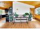 Stylish entryway with console table, decorative plants, and attractive architectural details at 22155 Cook Ln, Morrison, CO 80465