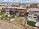 Aerial view of neighborhood showing lush backyards and well-maintained homes at 14710 Domino Dr, Parker, CO 80134