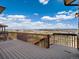 Enjoy panoramic views from this spacious back deck in a beautiful neighborhood at 14710 Domino Dr, Parker, CO 80134