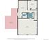 Upper-level floor plan featuring the bedroom, living room, bath, laundry and garage at 33844 Oriole Ct, Elizabeth, CO 80107