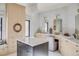 Luxurious bathroom with double vanity, marble tile, and large shower at 9465 E Orchard Dr, Greenwood Village, CO 80111