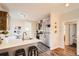 Modern kitchen with stainless steel appliances and breakfast nook at 2421 Hooker St, Denver, CO 80211