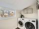 Bright laundry room with large window and modern washer and dryer at 2421 Hooker St, Denver, CO 80211