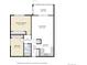 Detailed floorplan showcasing the layout of the home, including room dimensions and features of the unit at 3164 S Wheeling Way # 101, Aurora, CO 80014