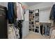 Walk-in closet featuring custom shelves, drawers, and hanging rods at 4792 Coltin Trl, Castle Rock, CO 80104
