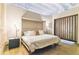 Modern bedroom with built in Murphy bed and wooden floors at 2000 Arapahoe St # 305, Denver, CO 80205