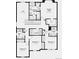 Upstairs floor plan of the Granby plan showcasing four bedrooms, laundry and a primary suite at 13374 Blue Amber Ct, Parker, CO 80134
