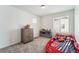 Charming bedroom featuring a toddler bed and ample closet space at 996 Kolz Pt, Elizabeth, CO 80107