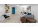 Finished basement with a comfortable sitting area and stylish decor at 760 Niagara St, Denver, CO 80220