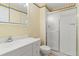 Clean bathroom with a shower and bright colors at 3494 S Otis Ct, Lakewood, CO 80227
