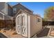 The property features a large outdoor shed for extra storage space at 3494 S Otis Ct, Lakewood, CO 80227