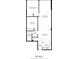 Detailed floor plan showcasing the layout of the home's bedrooms, kitchen, and living area at 800 N Washington St # 706, Denver, CO 80203