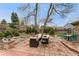 Backyard patio with comfortable seating and a well-manicured lawn at 7106 S Kendall Blvd, Littleton, CO 80128