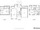 Detailed floor plan showcasing the layout of a multi-story home, including room dimensions, and spatial relationships at 7106 S Kendall Blvd, Littleton, CO 80128