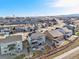 Aerial view showcasing the layout of the neighborhood, highlighting the backyard and home features at 17829 W 95Th Pl, Arvada, CO 80007