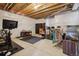 Unfinished basement space with exposed ceiling, equipment, and blank walls, providing potential for customization at 17829 W 95Th Pl, Arvada, CO 80007