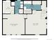 Detailed floor plan showing the layout of the bedrooms, bathroom, laundry and Gathering room at 1111 Monroe St, Denver, CO 80206