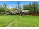 A backyard fence gives access to a greenway field and homes in the distance; a nice walking area behind the property at 8764 W 95Th Ave, Broomfield, CO 80021