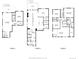 Detailed three-story floor plan showcasing room layouts, dimensions, and storage spaces for each level of the house at 17843 W 93Rd Pl, Arvada, CO 80007