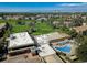 Aerial view of the Windsor Gardens community, showcasing its golf course, pool, and well-maintained buildings at 580 S Clinton St # 12C, Denver, CO 80247