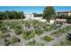 An overview of the community garden offering plots for residents to grow plants at 580 S Clinton St # 12C, Denver, CO 80247