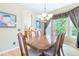 Dining room features a large table for Gathering gatherings, hardwood floors and large sunlit windows at 10565 Kalahari Ct, Lone Tree, CO 80124