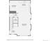 Floor plan of the second floor showing the living room, kitchen, dining area, and bathroom at 2775 California St, Denver, CO 80205