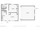 Floor plan of a home with a detached garage and main living spaces at 3324 N Glencoe St, Denver, CO 80207