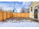 Small backyard with new wood fence at 2101 S Lafayette St, Denver, CO 80210