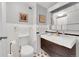 Updated bathroom with subway tile and modern vanity at 1020 15Th St # 27E, Denver, CO 80202