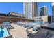 Spacious pool deck with lounge chairs at 1020 15Th St # 27E, Denver, CO 80202