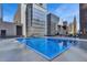 Relaxing rooftop pool with city views at 1020 15Th St # 27E, Denver, CO 80202