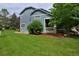 Charming two-story home with a blue exterior, covered porch and a well-maintained lawn surrounded by mature trees at 2500 Lexington St, Lafayette, CO 80026