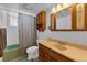 Bathroom with tiled floor, bathtub, and vanity at 8759 Seton St, Westminster, CO 80031