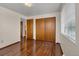 Bedroom with hardwood floors and closet at 8759 Seton St, Westminster, CO 80031
