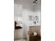 Modern bathroom with wood vanity, matte black hardware, and ensuite access to the bedroom at 2645 Eudora St, Denver, CO 80207