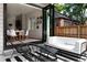 Outdoor patio featuring comfortable seating and access to both the interior dining area and backyard at 2645 Eudora St, Denver, CO 80207
