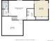 Basement floor plan features bedroom, bathroom, recreation room, utility and storage spaces at 1150 W 127Th Ct, Denver, CO 80234
