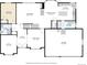 Detailed first floor plan featuring kitchen, living room, dining room, office and garage at 1150 W 127Th Ct, Denver, CO 80234