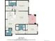 Detailed floor plan showcasing layout with kitchen, bedrooms, living spaces, and total square footage at 8358 S Independence Cir # 105, Littleton, CO 80128