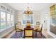 Bright dining room featuring a round table and hardwood floors at 727 Niagara St, Denver, CO 80220