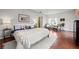 Spacious main bedroom featuring hardwood floors, contemporary decor, and ample natural light for a relaxing retreat at 435 Balsam St, Lakewood, CO 80226