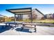 Enjoy the community picnic area and gazebo featuring tables and benches at 469 S Olathe St, Aurora, CO 80017