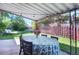 Inviting backyard patio with an outdoor dining area and string lights, perfect for entertaining at 855 33Rd St, Boulder, CO 80303