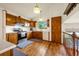 Bright kitchen with wood cabinets, white countertops, and stainless steel appliances at 473 Somerset Dr, Golden, CO 80401