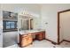 Bright primary bathroom features double sinks, large vanity, separate shower, and adjacent bedroom at 20596 E Shefield Ct, Parker, CO 80138