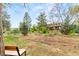 Back yard with some trees, lawn and garden beds at 2297 S Oswego Way, Aurora, CO 80014