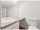 Bathroom featuring a white sink and a toilet at 2297 S Oswego Way, Aurora, CO 80014