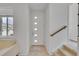 Bright entryway with a door featuring glass inserts leading into a modern living space at 4612 S Wenatchee St # A, Aurora, CO 80015