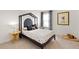 Stylish bedroom featuring a unique bed frame, plush bedding, and playful dog-themed accents at 3347 Belleville Ridge Rd, Elizabeth, CO 80107